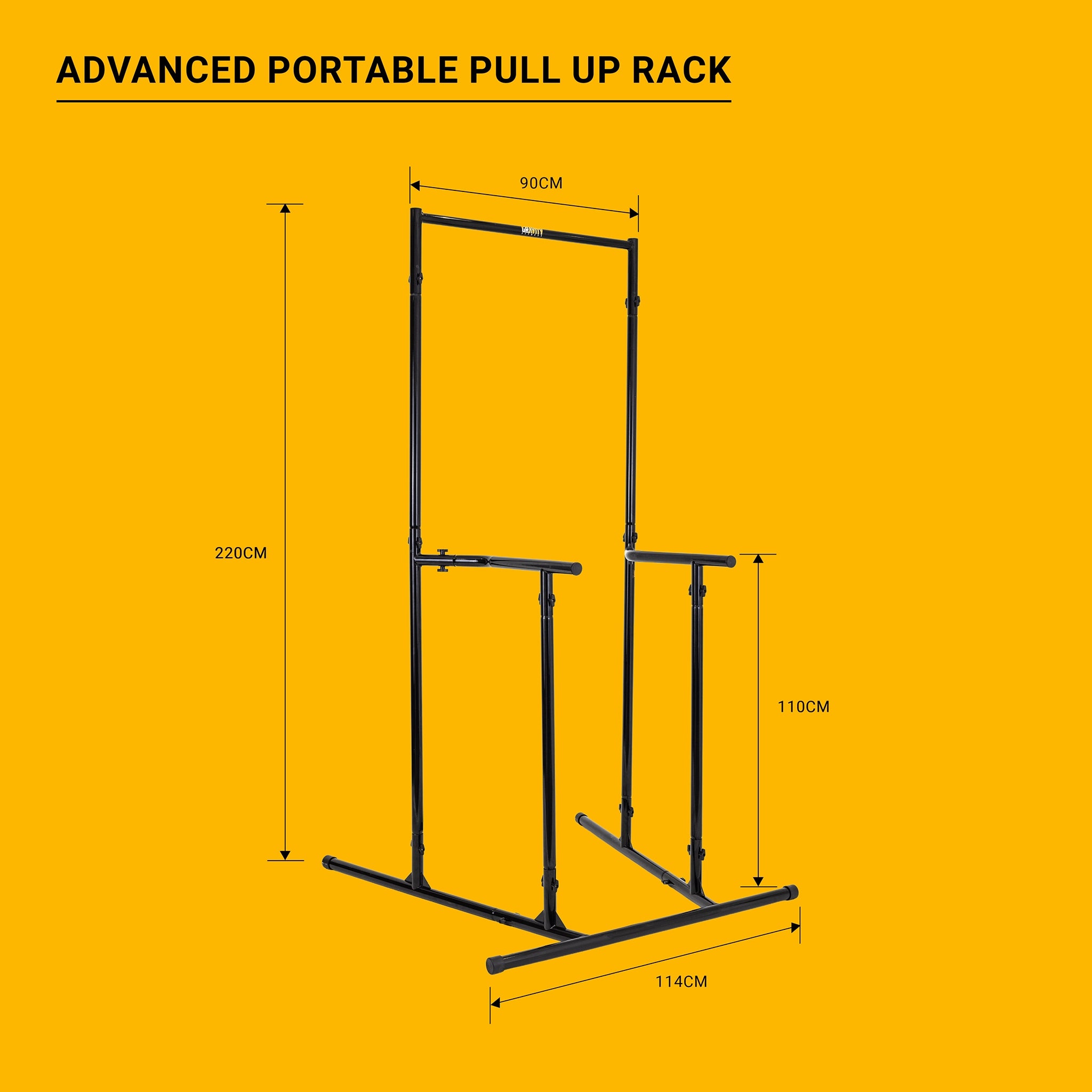 gravity-fitness-advanced-portable-pull-up-rack-2-2-m-200-kg image 4