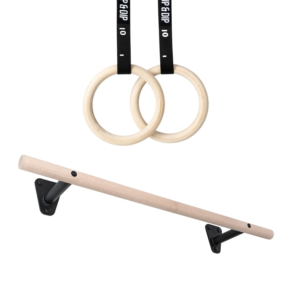 pullup-dip-set-sbarra-per-trazioni-a-muro-anelli-ginnici-in-legno image 1