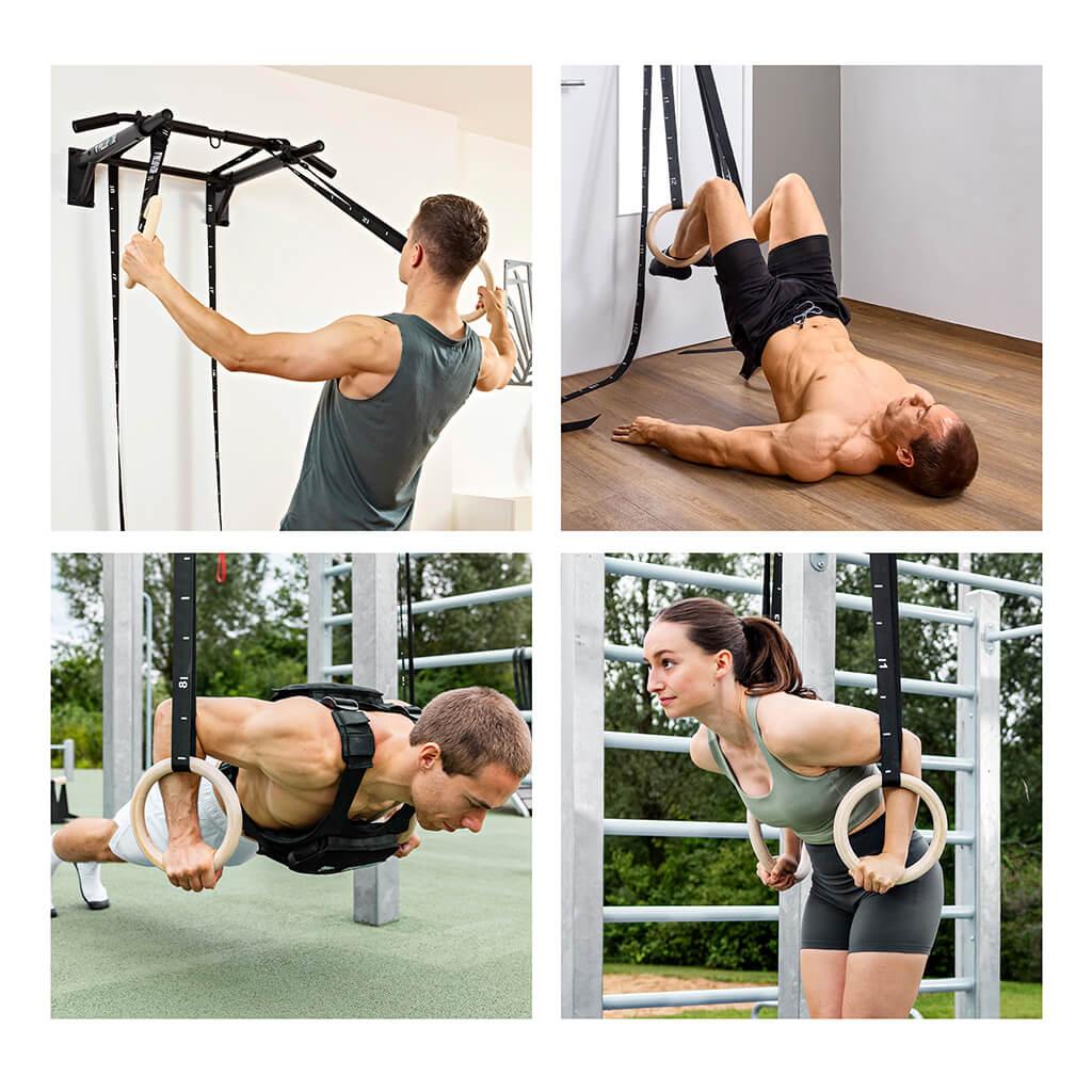 pullup-dip-anelli-da-ginnastica-in-legno-con-cinghie-e-ancoraggio-porta image 5
