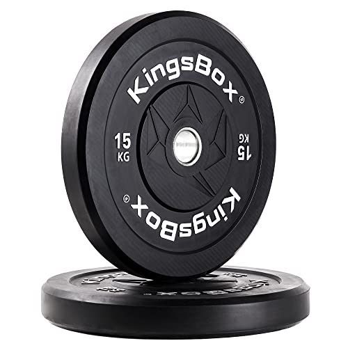 kingsbox-royal-bumper-plates-coppia-dischi-olimpici-sottili-gomma-acciaio image 4