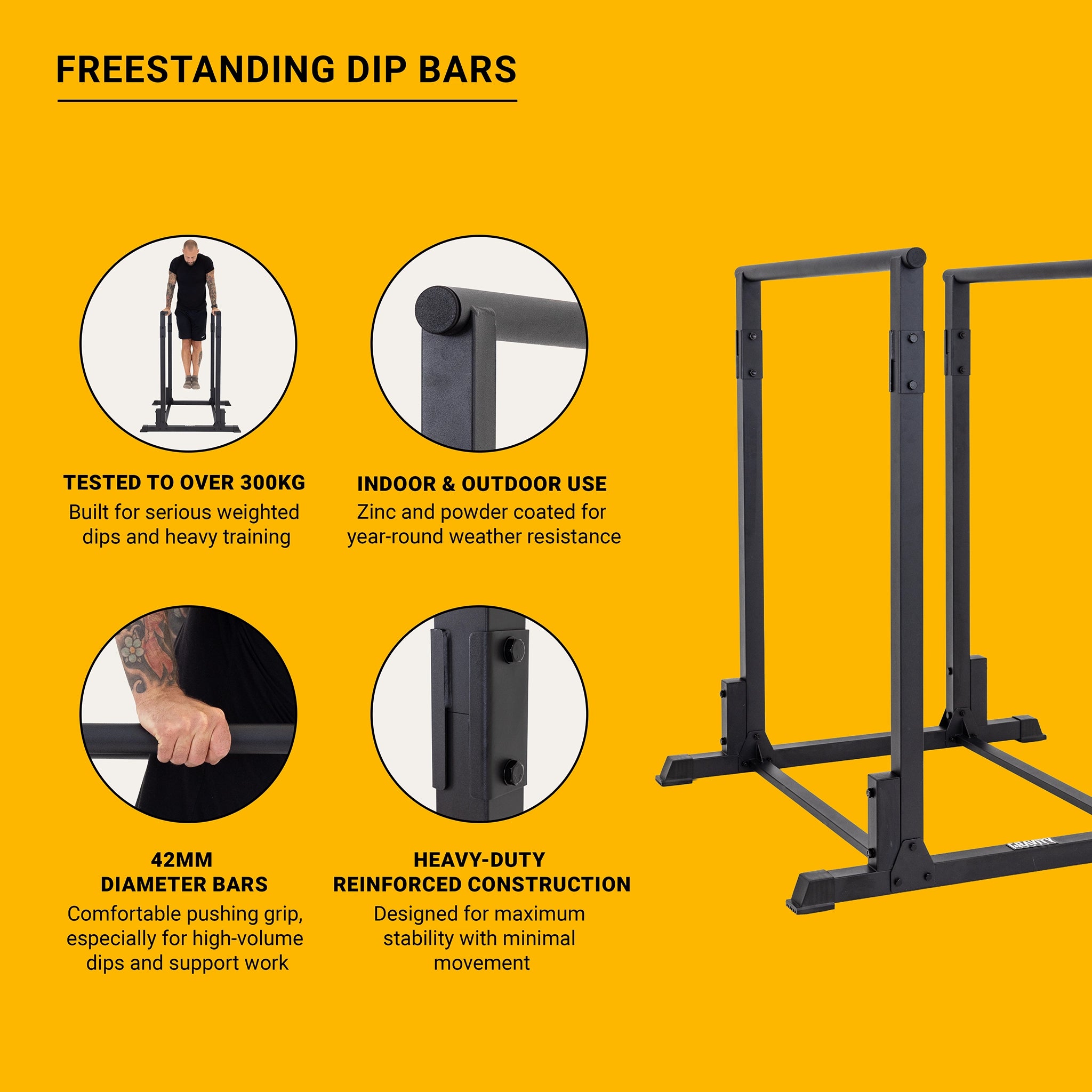 gravity-fitness-freestanding-dip-bars-42mm image 2