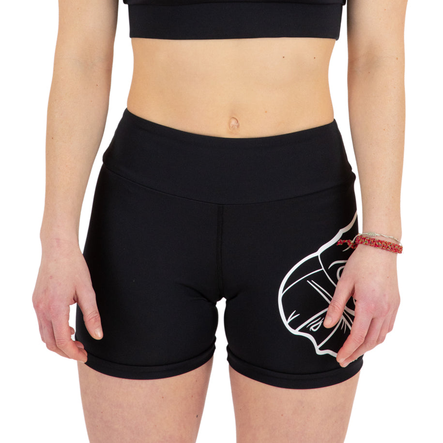 gravity-fitness-shorts-allenamento-donna-nero-vita-media-xs-xxl image 1