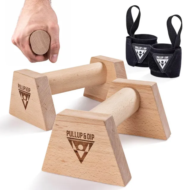 pullup-dip-impugnature-push-up-in-legno-con-fasce-polsi image 1
