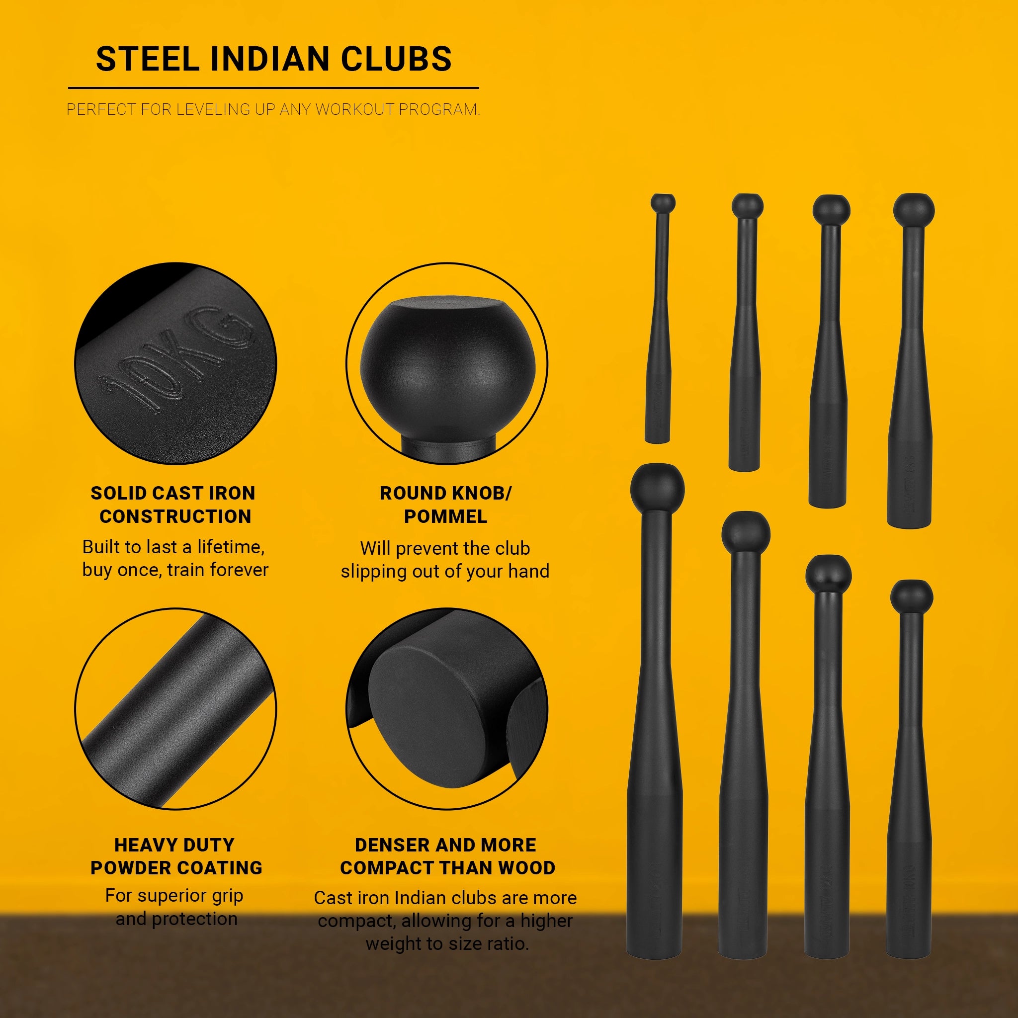 gravity-fitness-steel-indian-clubs-clava-acciaio-2-20-kg image 2