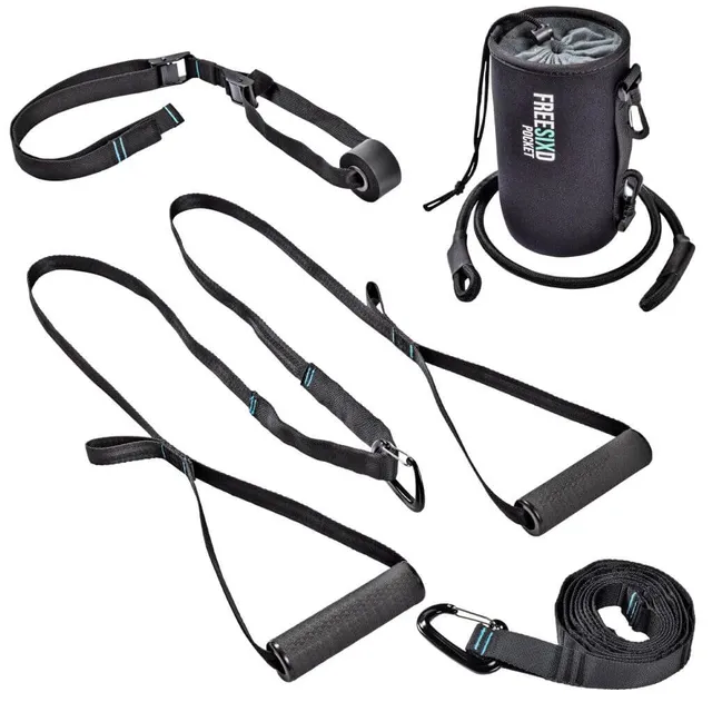 pullup-dip-freesixd-pocket-mini-trainer-a-sospensione-nero-compatto image 1