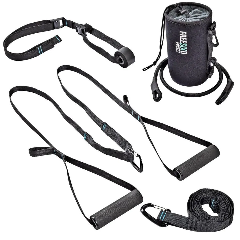 pullup-dip-freesixd-pocket-mini-trainer-a-sospensione-nero-compatto image 1