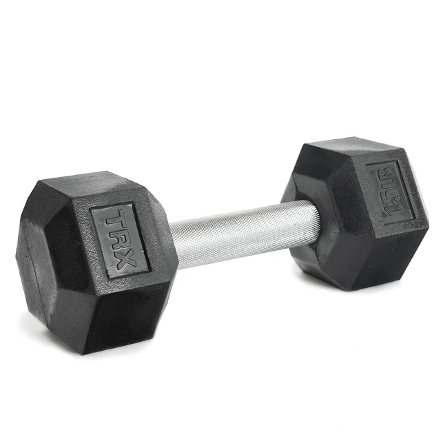 trx-hex-rubber-dumbbells-manubrio-esagonale-gomma image 1