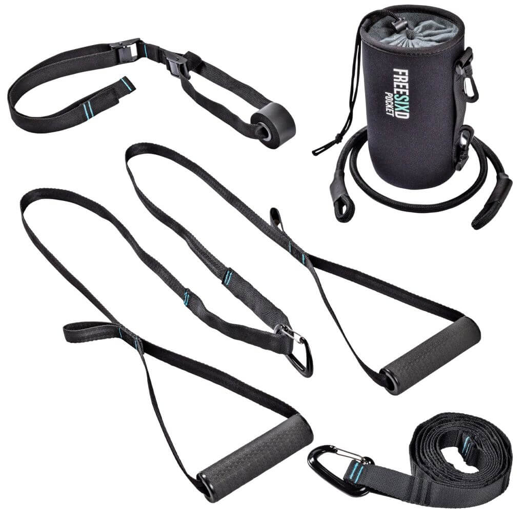 pullup-dip-freesixd-pocket-mini-trainer-a-sospensione-nero-compatto image 1