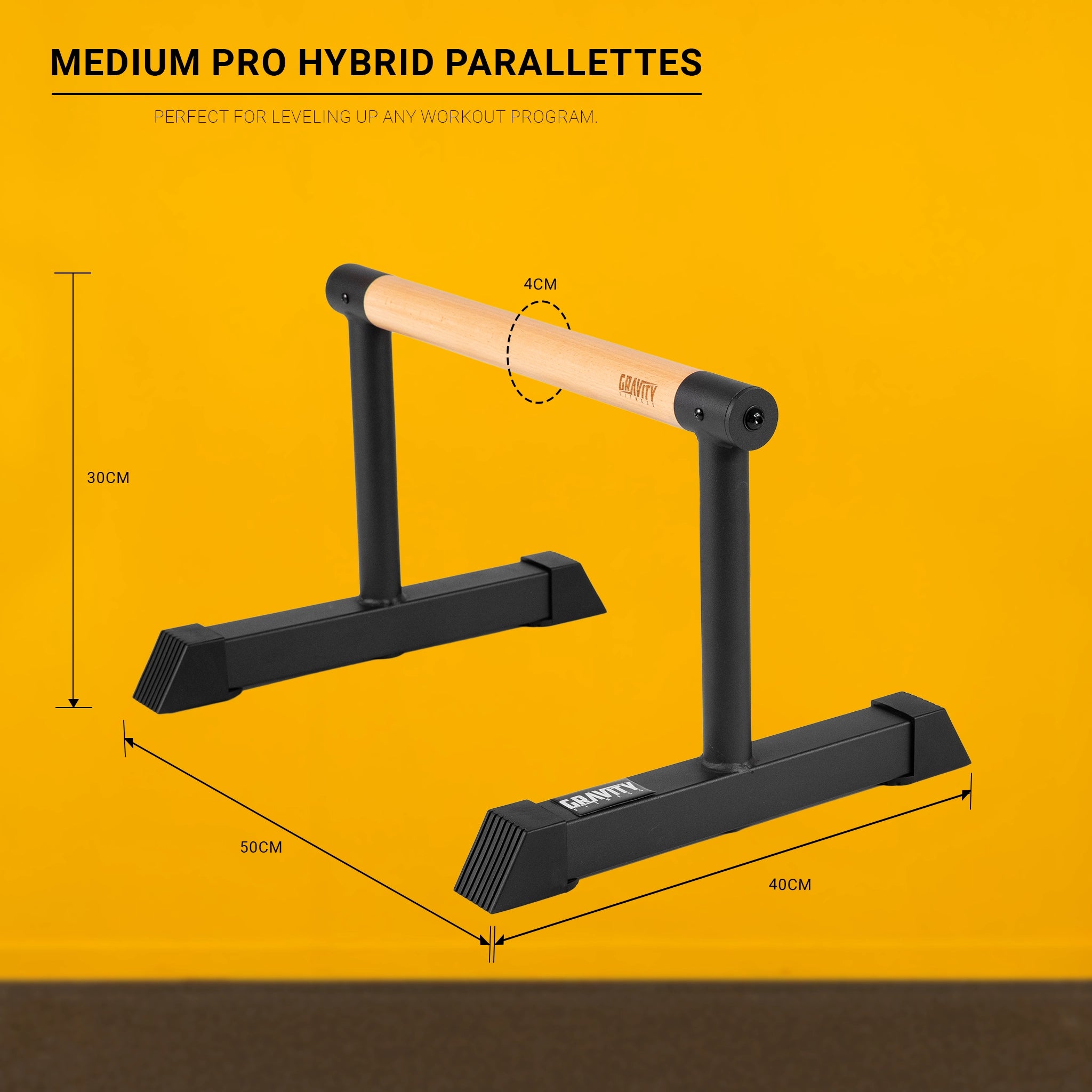 gravity-fitness-pro-hybrid-parallette-acciaio-legno-50x40x30-cm image 6