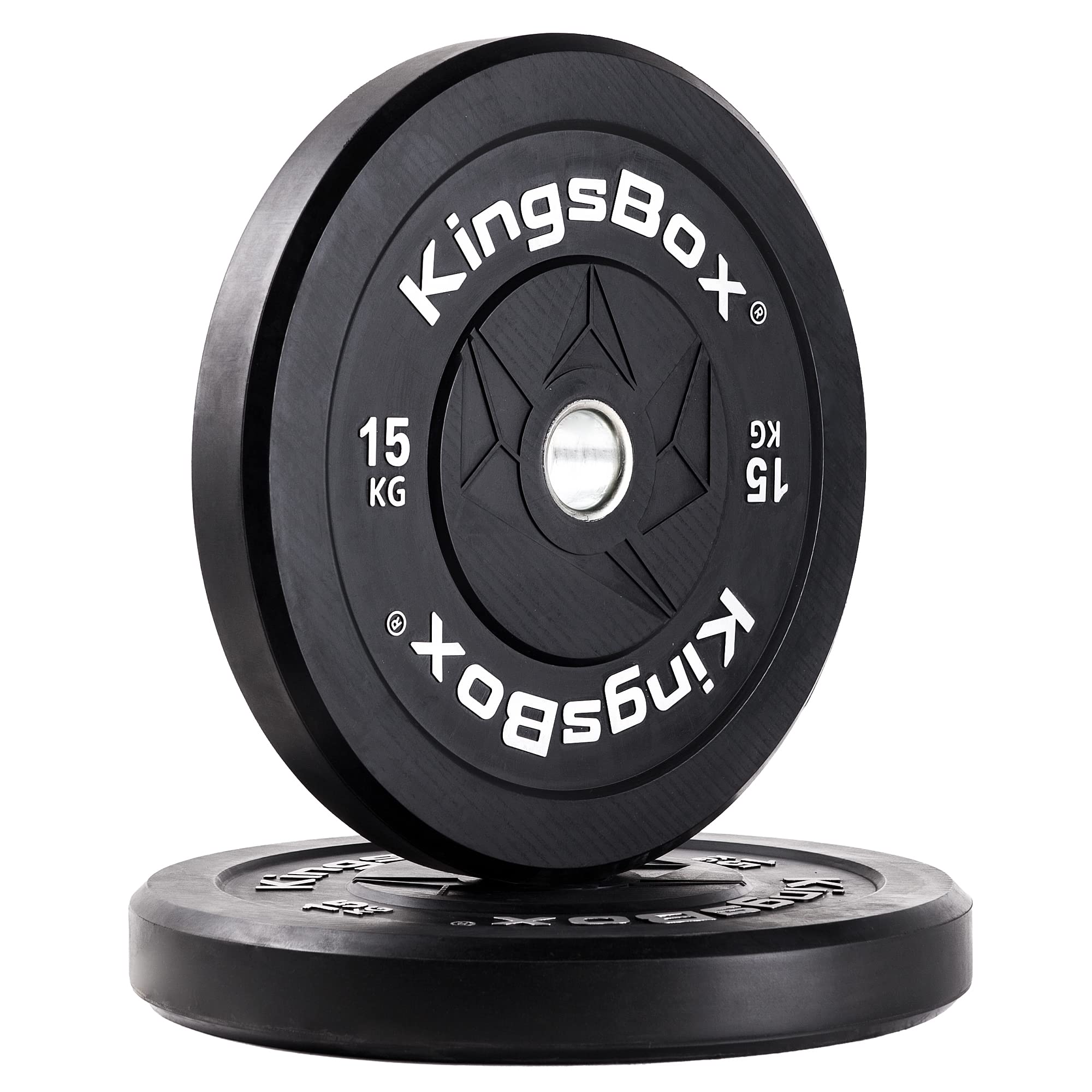 kingsbox-royal-bumper-plates-coppia-dischi-olimpici-sottili-gomma-acciaio image 1