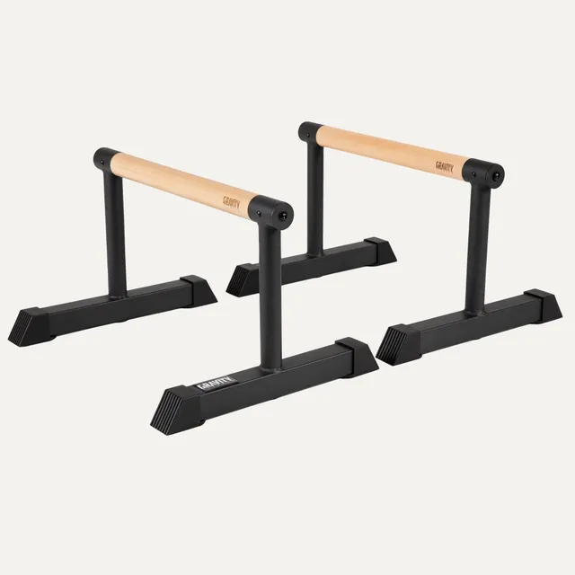 gravity-fitness-pro-hybrid-parallette-acciaio-legno-50x40x30-cm image 1