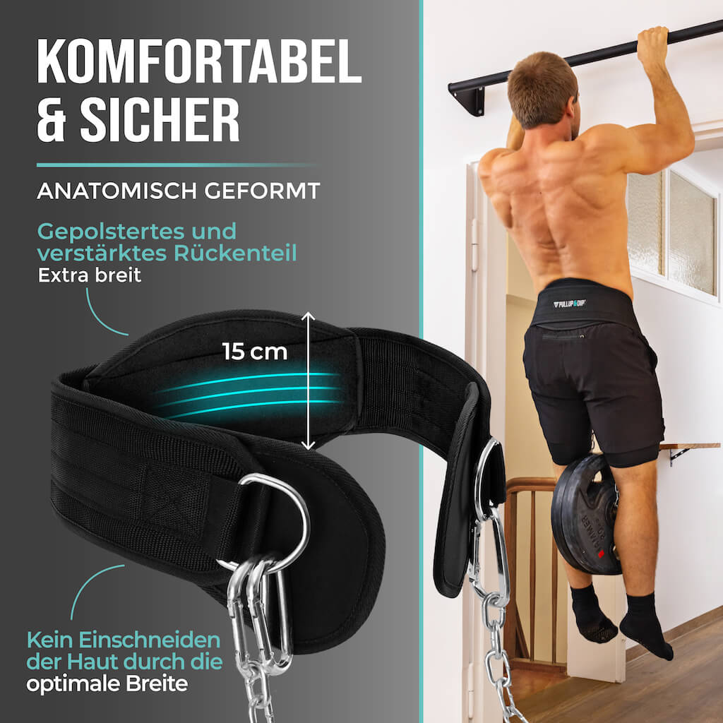pullup-dip-cintura-zavorra-con-catena-3-moschettoni-e-alette image 2