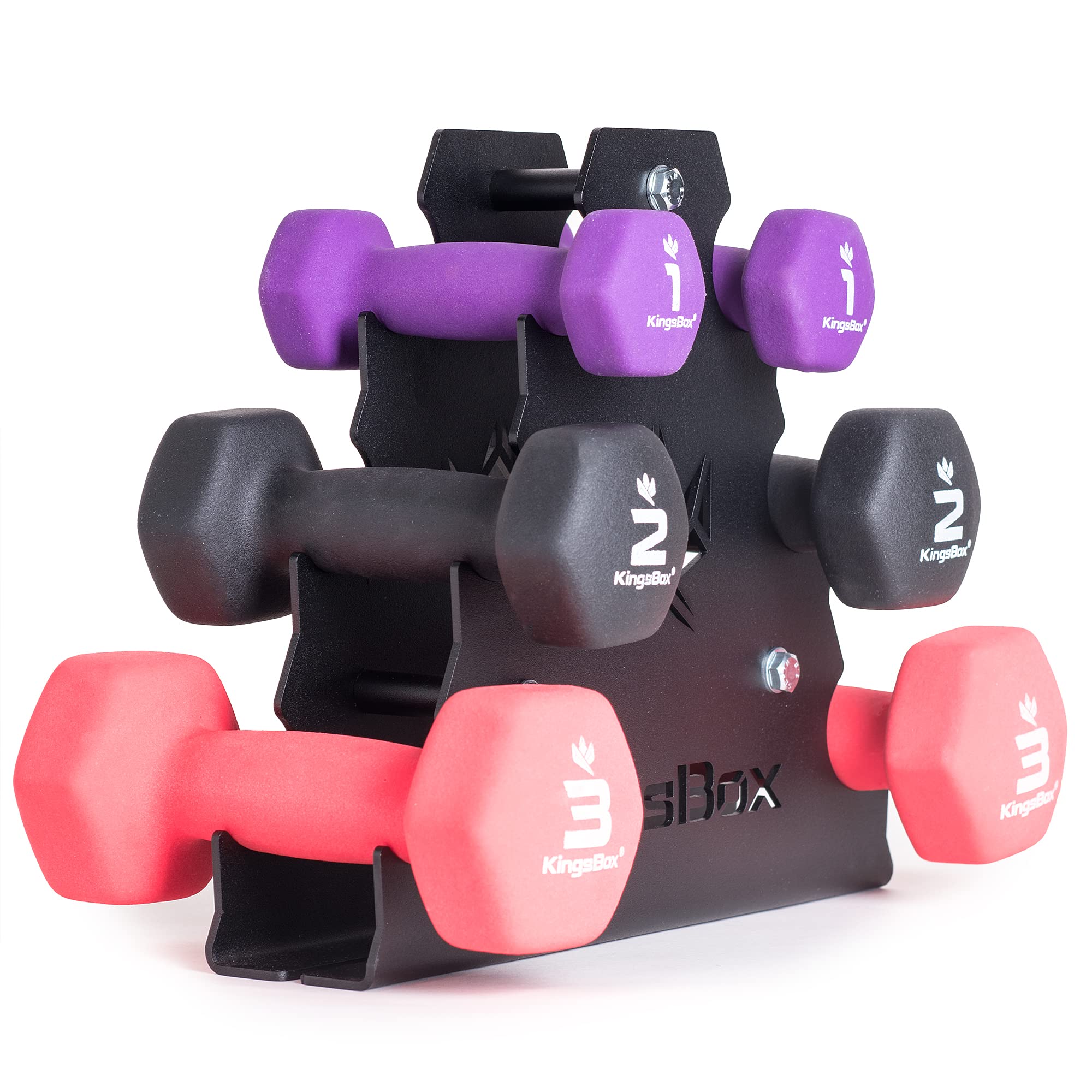 kingsbox-set-manubri-neoprene-1-2-3-kg-con-rack image 4