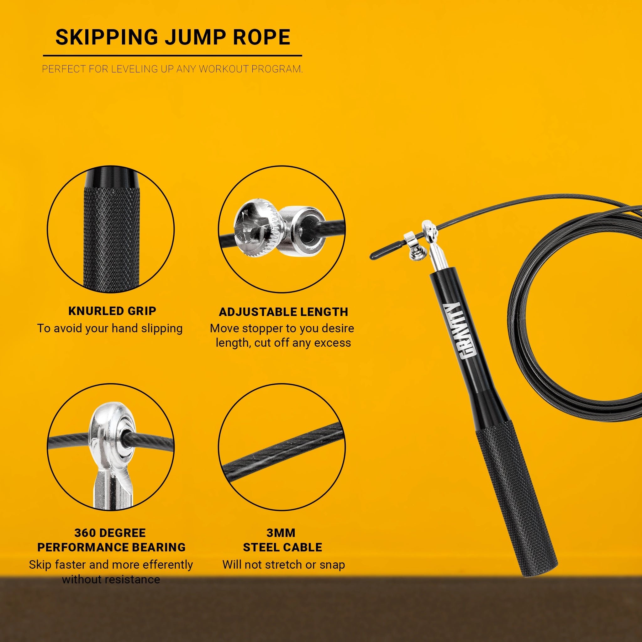 gravity-fitness-corda-per-saltare-speed-rope-alluminio-3-m image 2