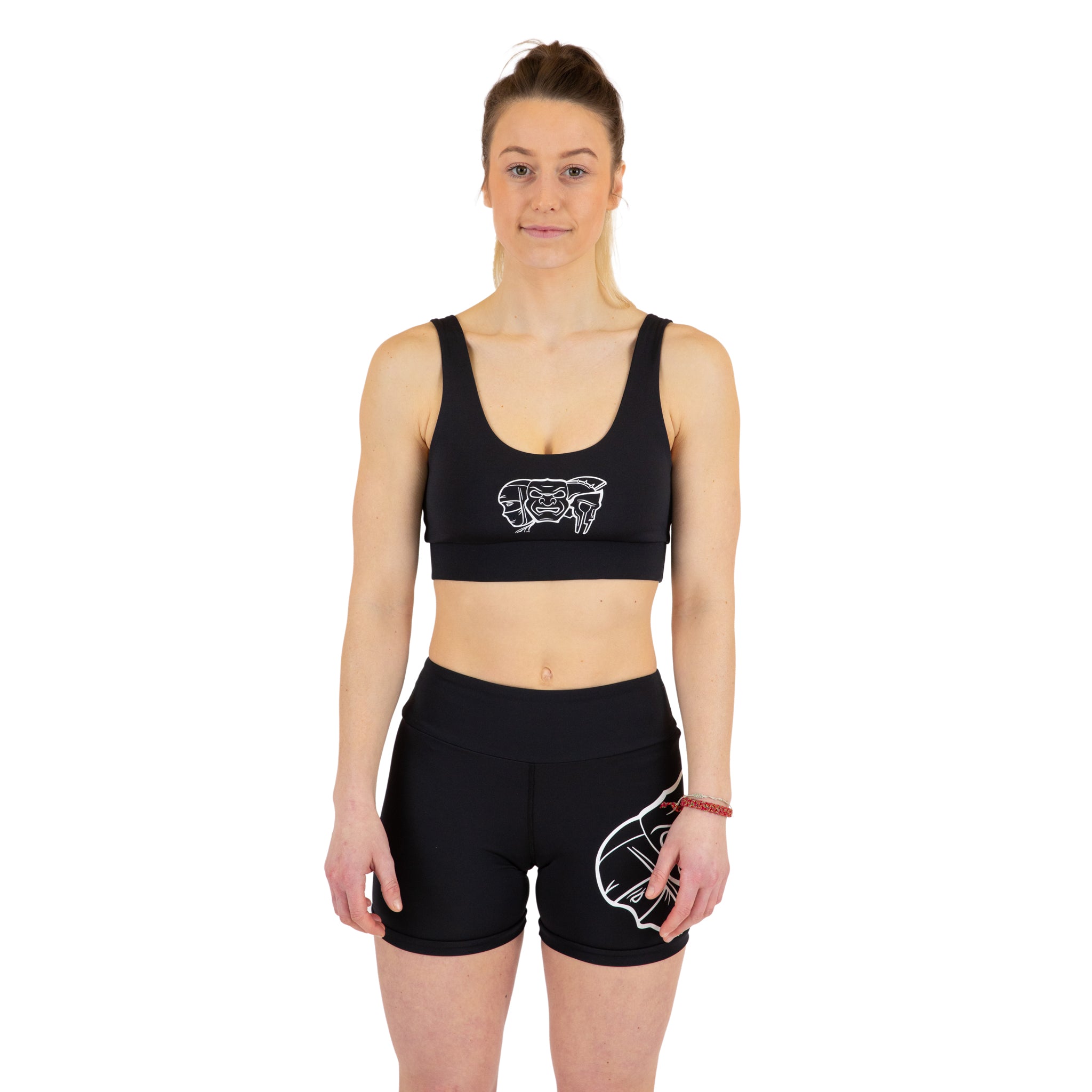 gravity-fitness-shorts-allenamento-donna-nero-vita-media-xs-xxl image 2