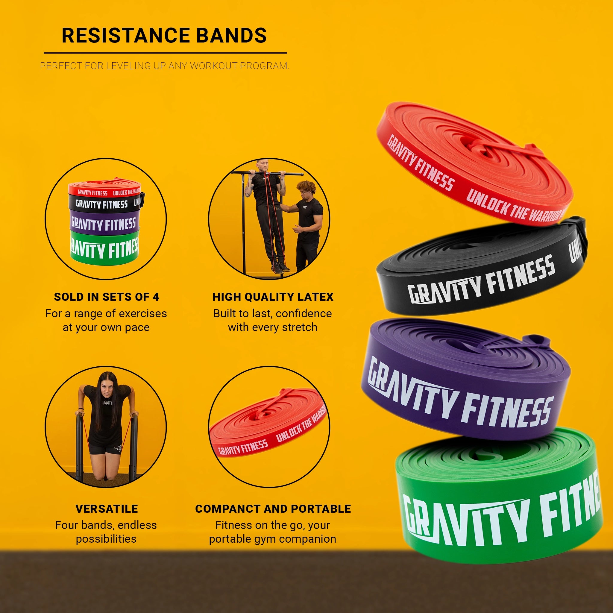 gravity-fitness-bande-resistenza-set-4-fasce-lattice-calistenica image 2