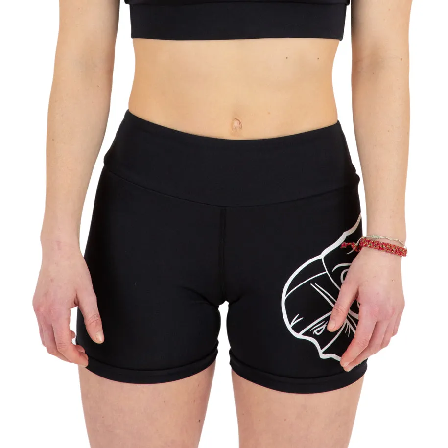 gravity-fitness-shorts-allenamento-donna-nero-vita-media-xs-xxl image 1