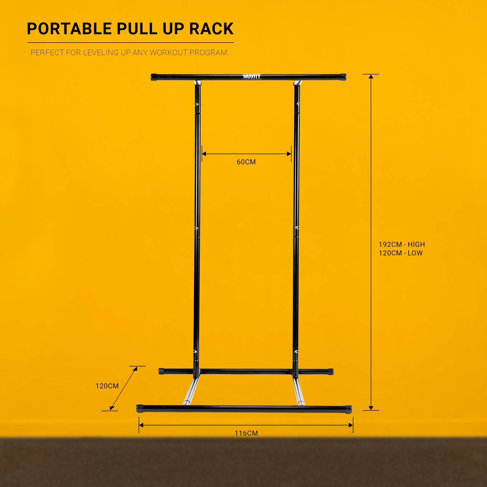 gravity-fitness-portable-pull-up-rack-con-kit-estensione image 8