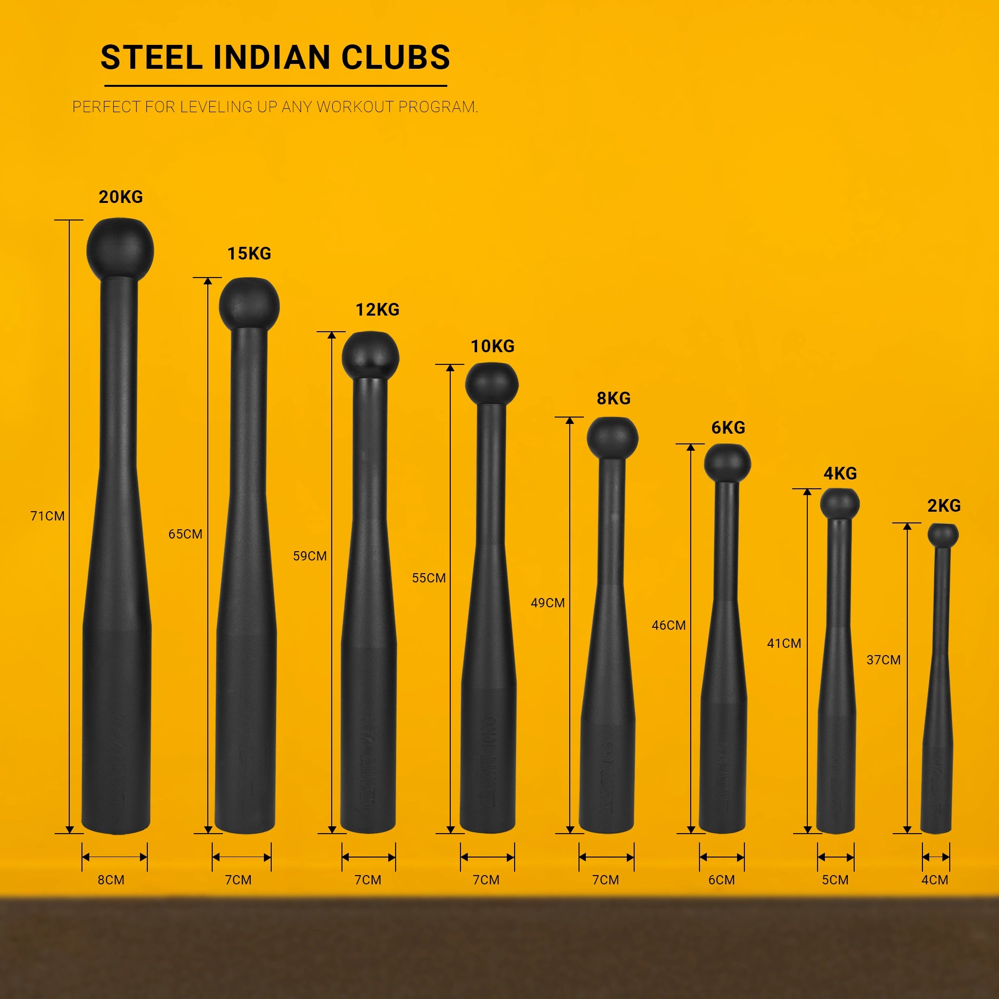 gravity-fitness-steel-indian-clubs-clava-acciaio-2-20-kg image 6