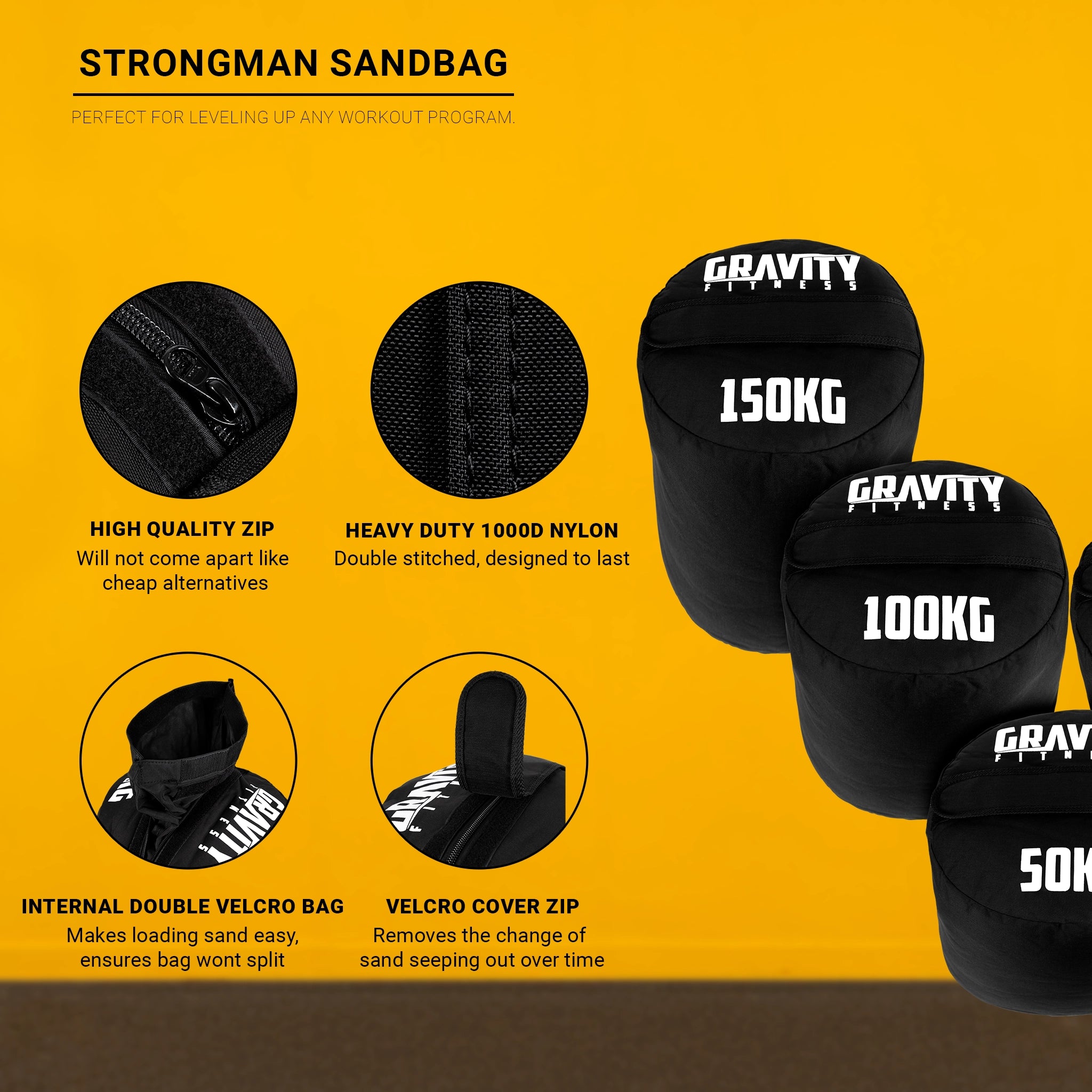 gravity-fitness-strongman-sandbag-sacca-sabbia-50-150-kg image 2